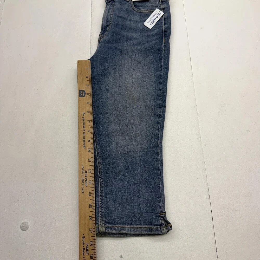 Old Navy High-Rise Capri Jeans Womens 4 Blue Medium Wash Stretch Denim Pants